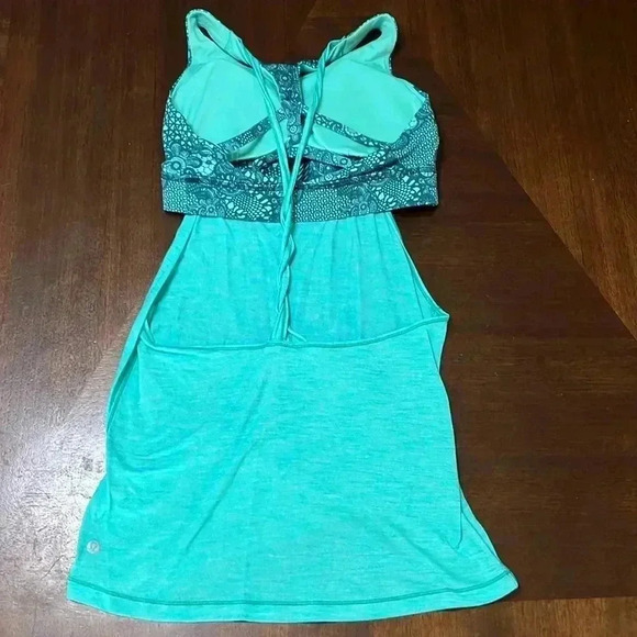 Lululemon Twist and Toil Tank Heathered Bali Breeze/Pretty Lace Bali Breeze - Picture 6 of 9